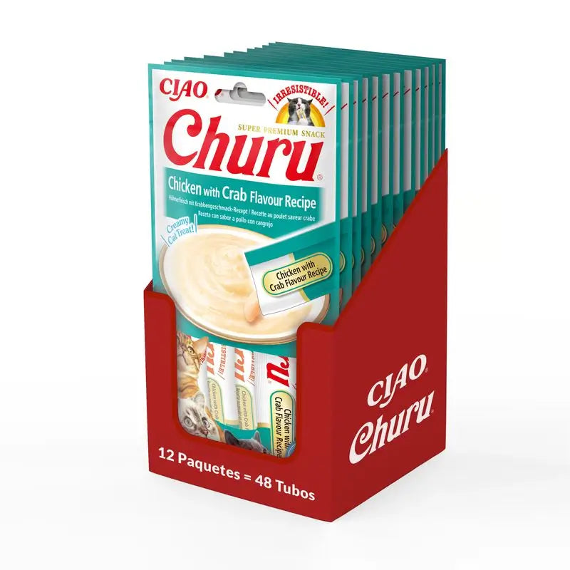 Churu Cat Huhn mit Krabbenrezept Display 12X56Gr