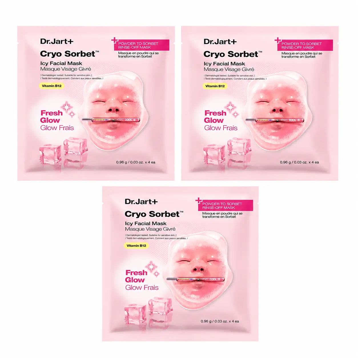 Dr. Jart+ Cryo Sorbet Eisige Gesichtsmaske, 3er-Pack