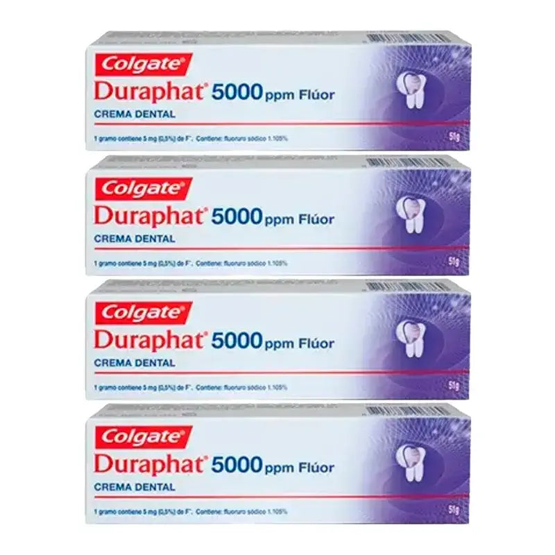 Colgate Duraphat 5000 Ppm Fluorid-Zahnpasta, Packung 4 x 51 ml