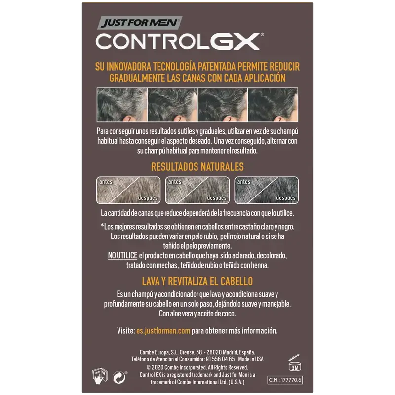 Just For Men Control Gx Grey Hair Reducer 2 in 1 Shampoo und Spülung 118 ml