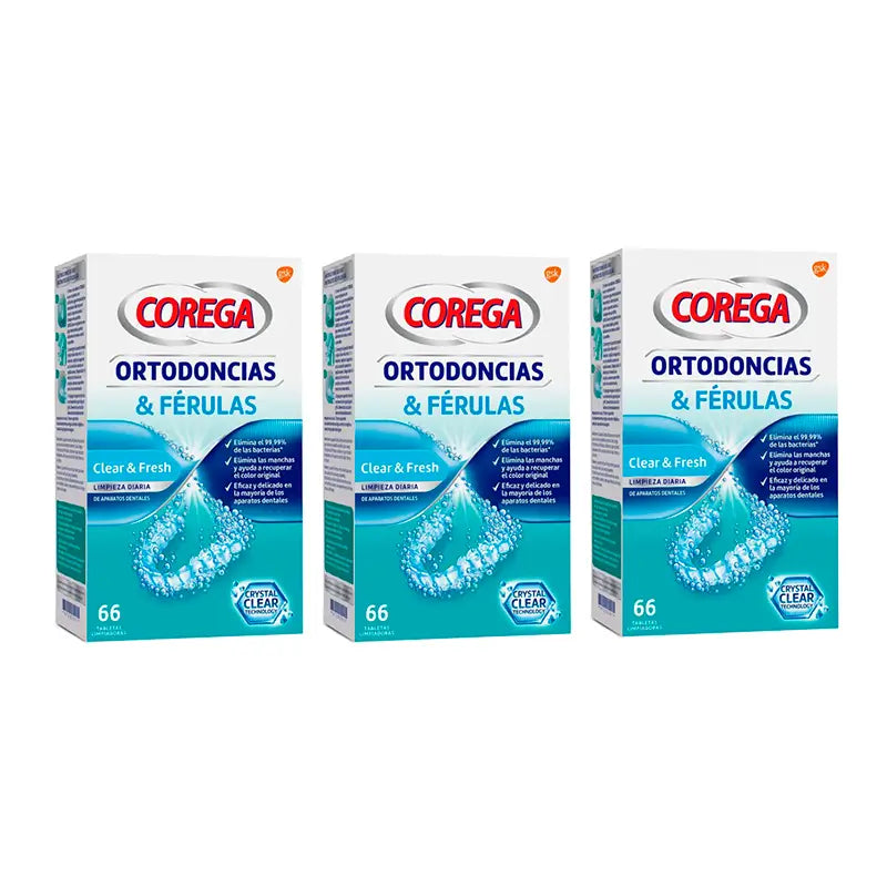 Corega Triplo Kieferorthopädie & Schienen, 3 x 66 Tabletten