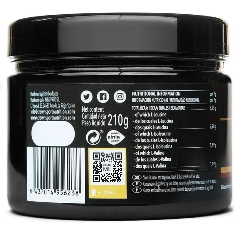 Crown Sport Nutrition Bcaas Instant Zitrone , 210 g (30 Portionen)