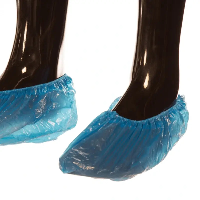 Cuatrogasa Schuhüberzüge Polyethylen Blau, 100 Stk.