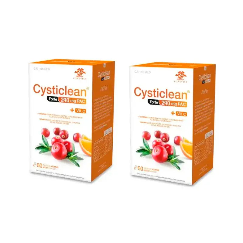 Cysticlean Forte 240 Mg Pac, Pack 2 x 60 capsules
