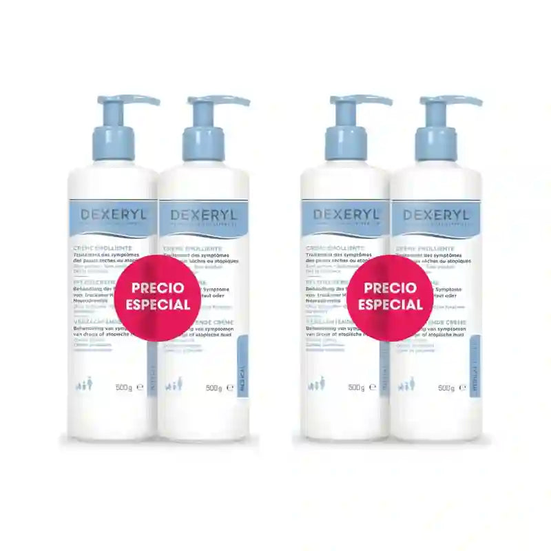 Dexeryl Kit Duo Emollient Creme, 4X500 Gr