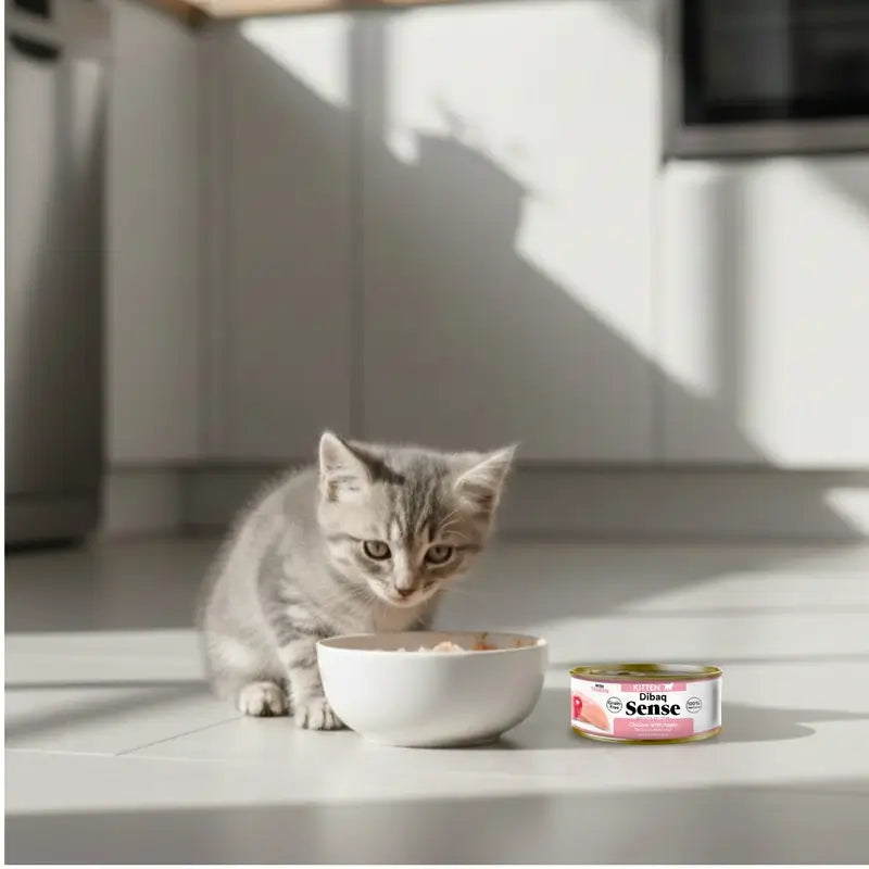 Dibaq Sense Wet Cat Food for Kittens – Chicken with Apple, 12 x 70 g