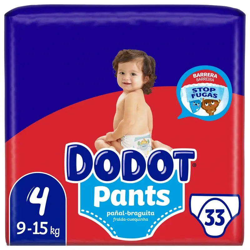 Dodot Pants Panty Größe 4 (9-15 Kg), 33 Windeln