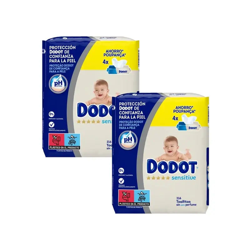Dodot Sensitive Tücher, 2x216 Stück