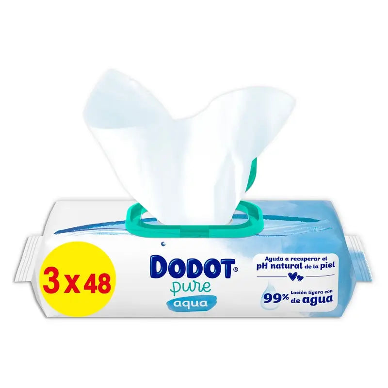 Dodot Dodot Aqua Plastic Free Tücher 3x48, 144 Stück.