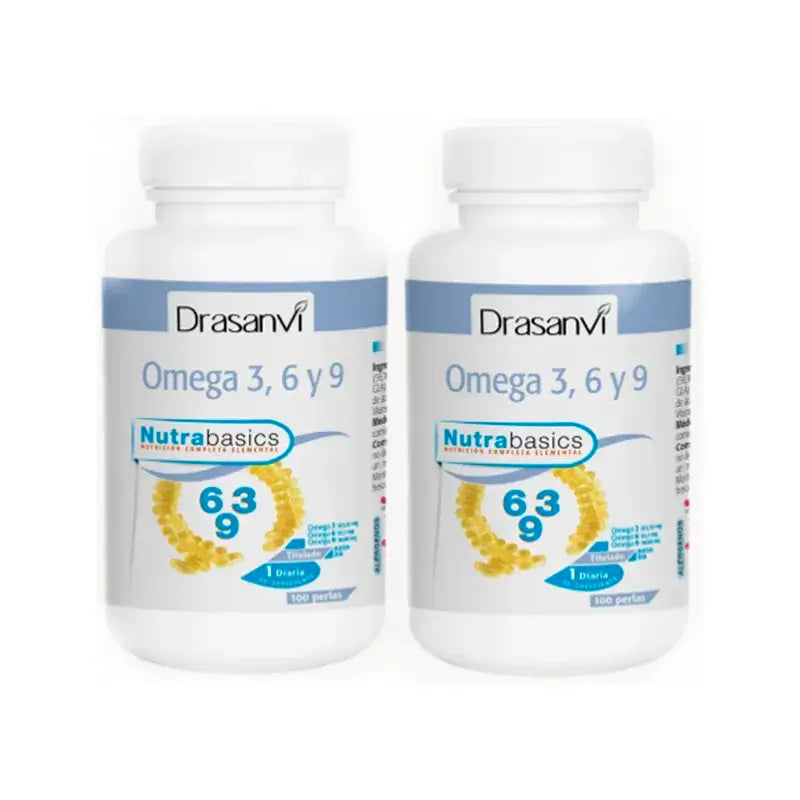 Drasanvi Omega 3-6-9 1000Mg Nutrabasicos Topf , 2X100 Perlen