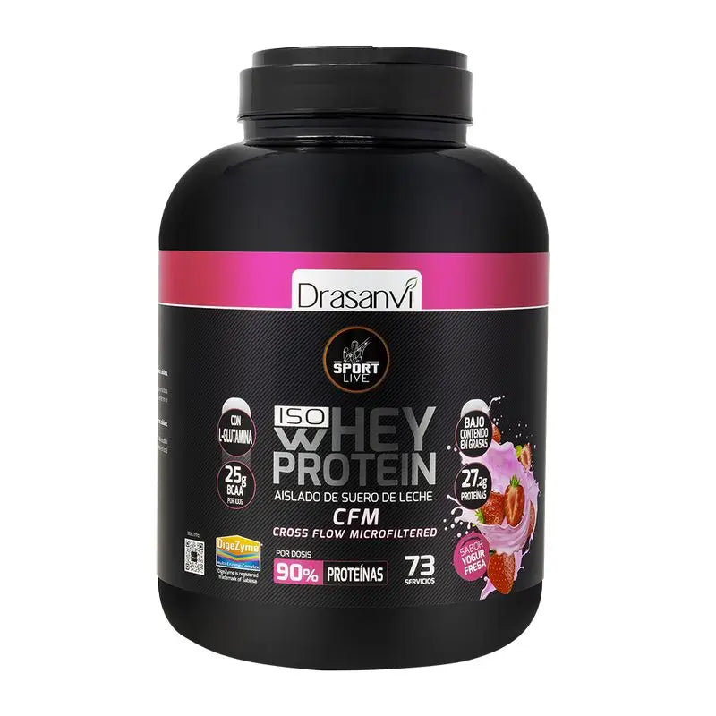 Drasanvi Sport Live Whey Protein Erdbeer-Joghurt-Isolat , 2 kg