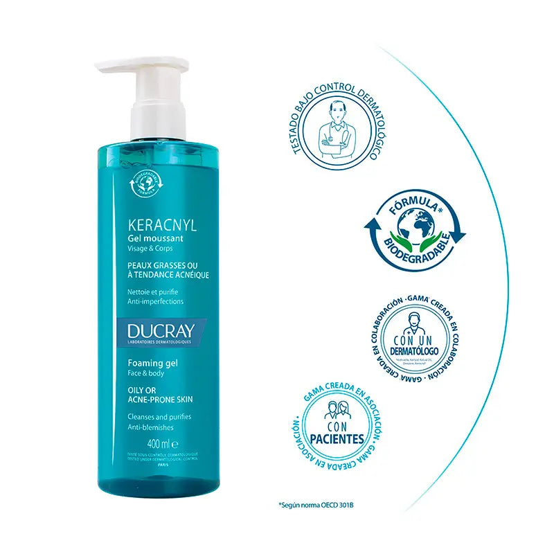 Ducray Keracnyl-Reinigungsgel 400 ml