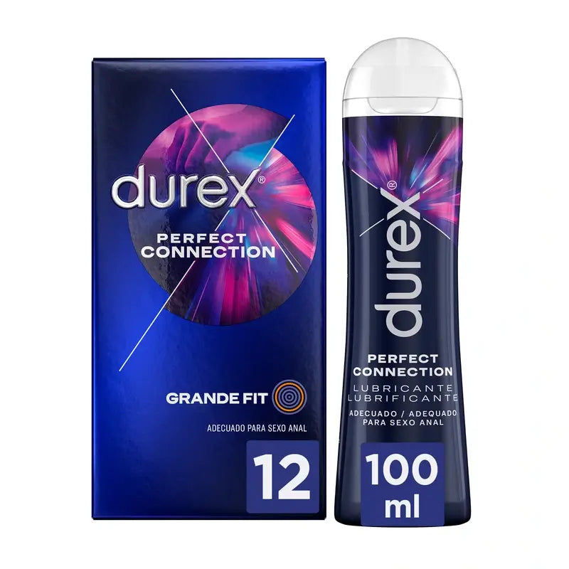 Durex Perfect Connection 12er Pack Kondome + Gleitmittel 100 ml