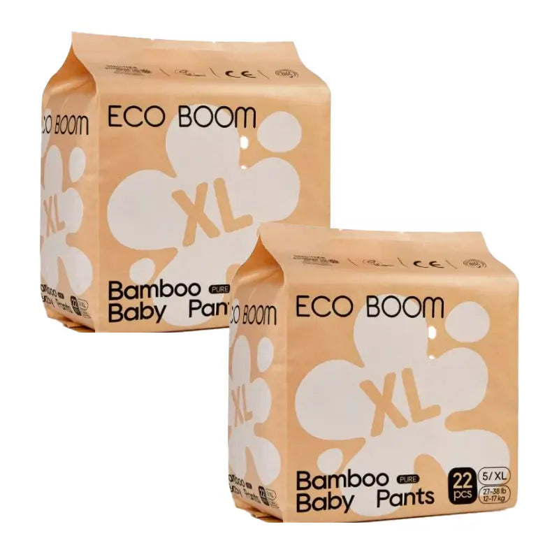 Eco Boom Pack 2X Pure Bamboo Windel Xl, 44 Stück.