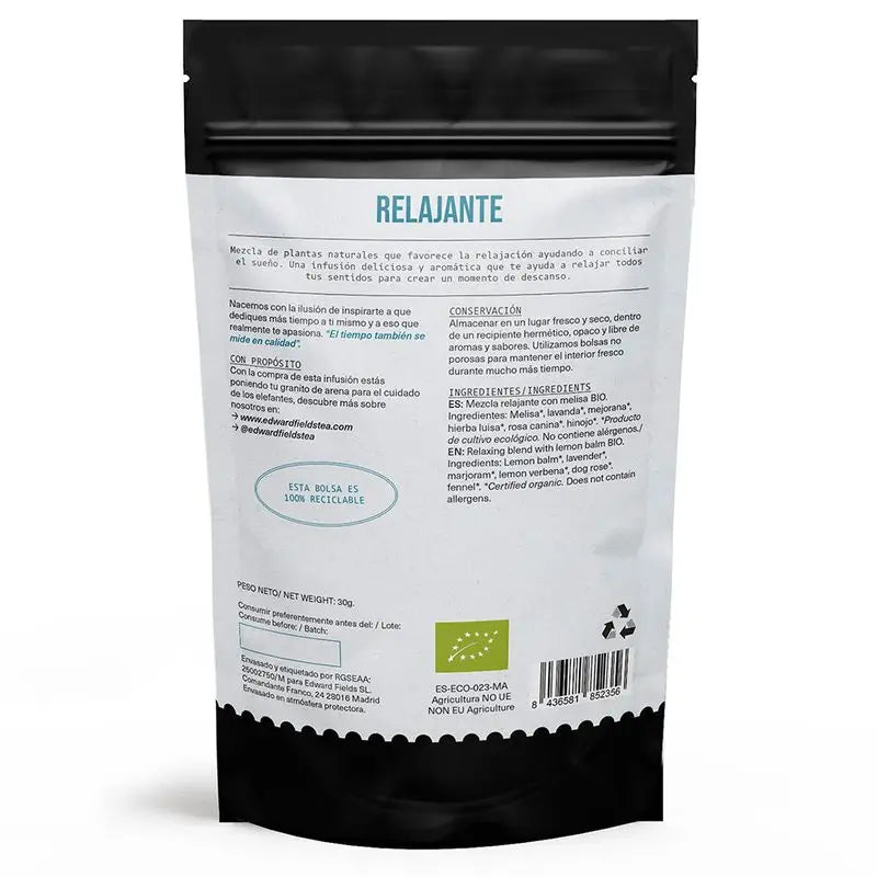 Edward Fields Tee Entspannende Infusion mit Bio-Zitronenmelisse Bulk 25 Tassen Tee Tee frei , 30 Gramm