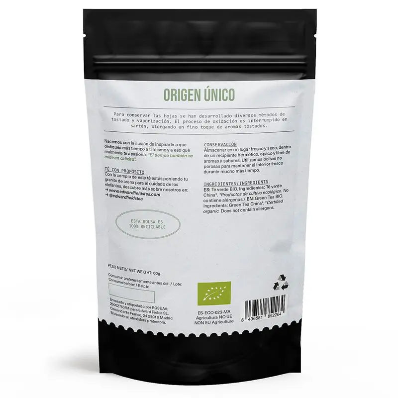 Edward Fields Tee Bio Grüner Tee Bulk 30 Tassen, 60 Gramm