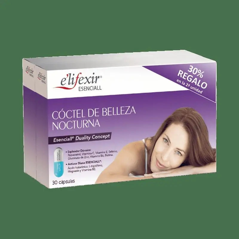 Elifexir Essential Night Beauty Cocktail Hyaluronsäure 60 Kapseln
