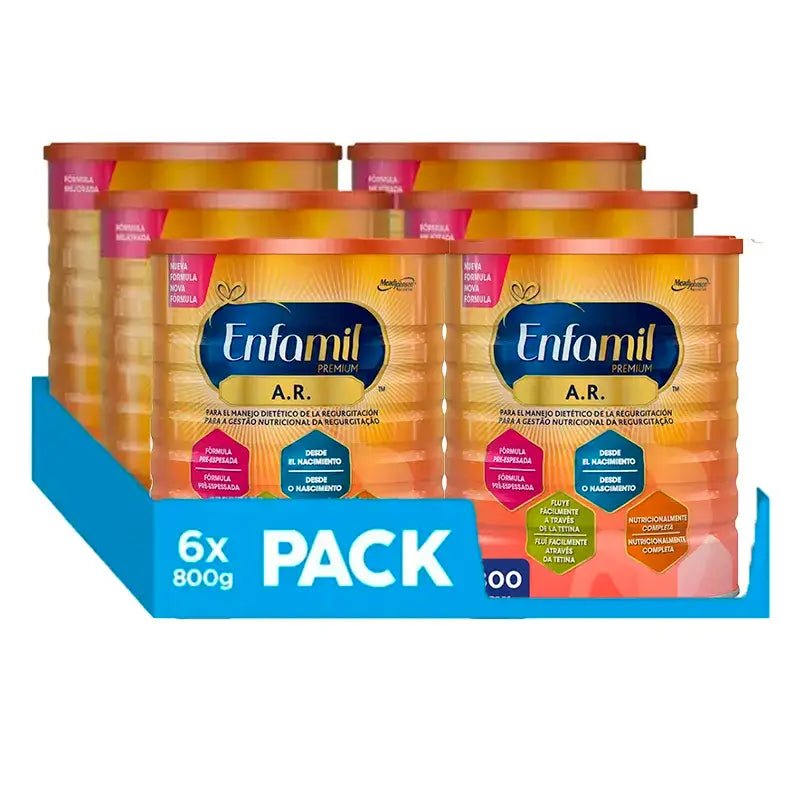 Enfamil A.R. Milchnahrung für die diätetische Behandlung von Regurgitation, Packung 6 X 800 Gr.