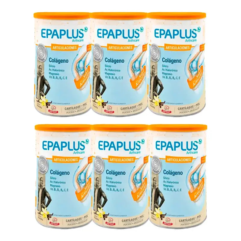 Epaplus Arthicare Kollagen Vanille-Geschmack, Packung 6 x 328 Gramm