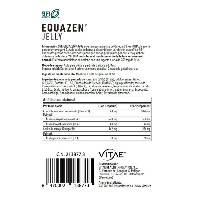 Equazen Jelly 60 Kapseln – Omega-3 und Omega-6 in kaubarer Gelatineform