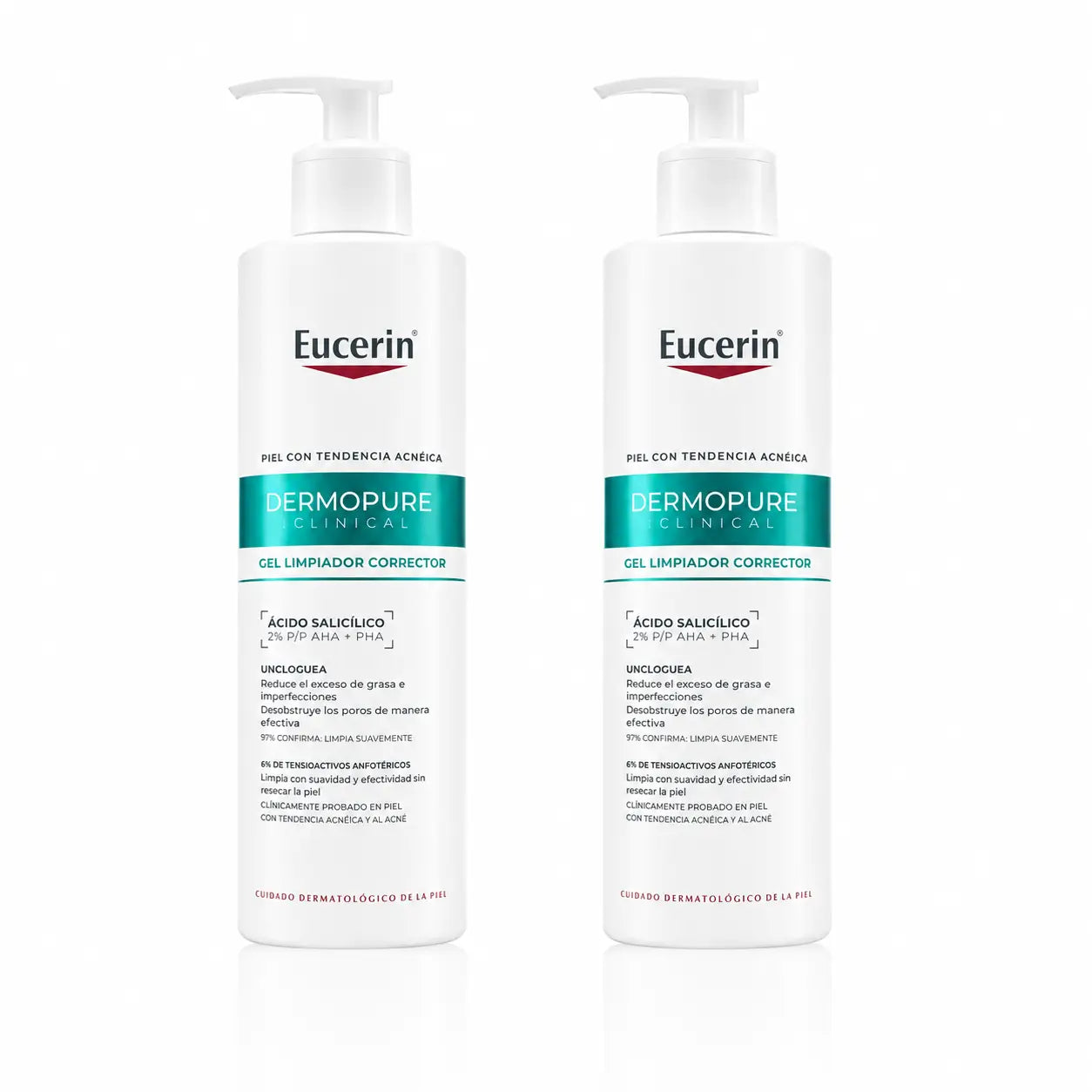 Eucerin Dermopure Dreifach-Effekt-Reinigungsgel, 400ml, 2er-Pack