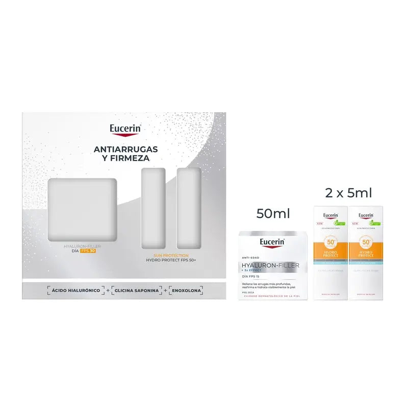 Eucerin Pack Anti-Ageing Hyaluron-Filler Tagescreme Fps 30 50Ml + 2 Minis Sun Hydro Protect Fps 50+ 2X5Ml