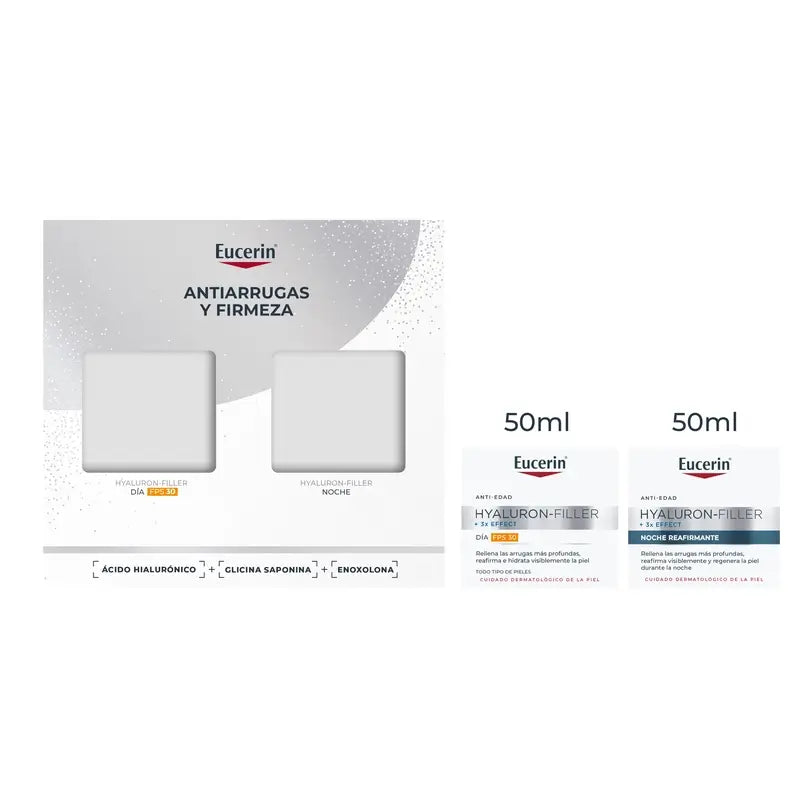 Eucerin Pack Anti-Aging Hyaluron-Filler Tagescreme Fps 30 50Ml + Nachtcreme 50Ml