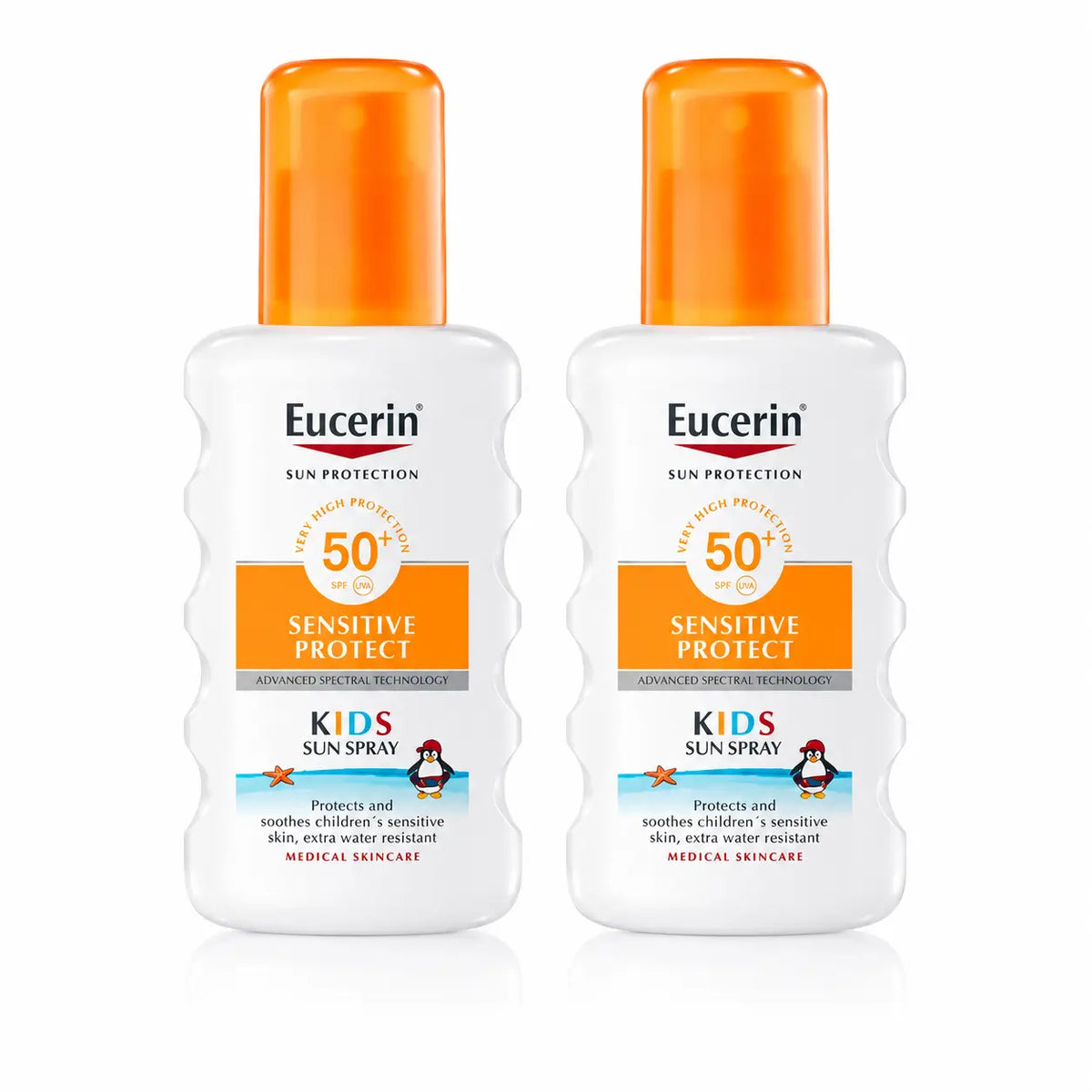 Eucerin Solar Sensitive Protect Kinder Kinder Sonnenspray Spf50+ 200 ml, 2er Pack