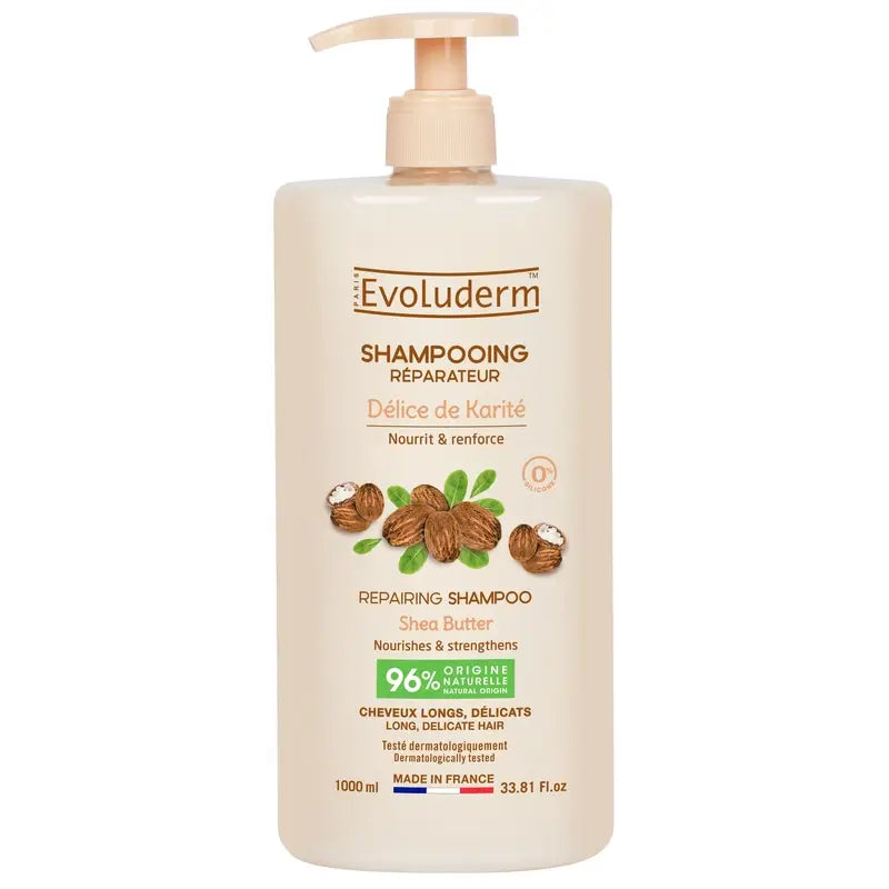 Evoluderm Shea Butter Shampoo, 1000 ml