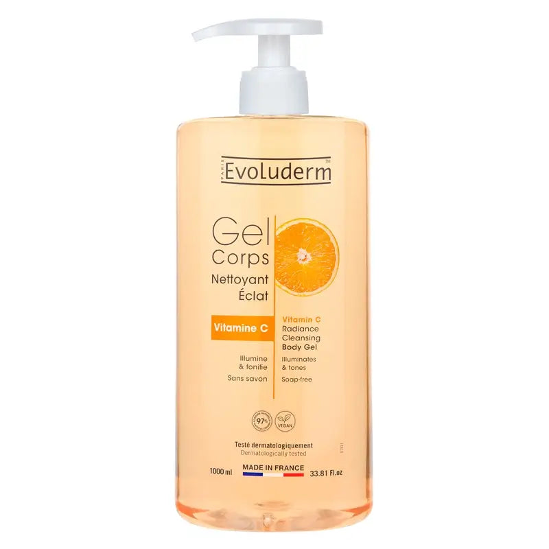 Evoluderm Vitamin C Körper-Gel-Reinigung, 1000 ml