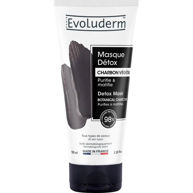 Evoluderm Detox Gesichtsmaske Holzkohle, 100