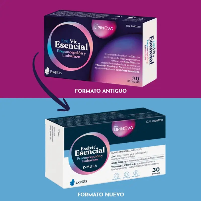 Exelvit Triplo Essential Empfängnisverhütung & Schwangerschaft, 3 x 30 Kapseln