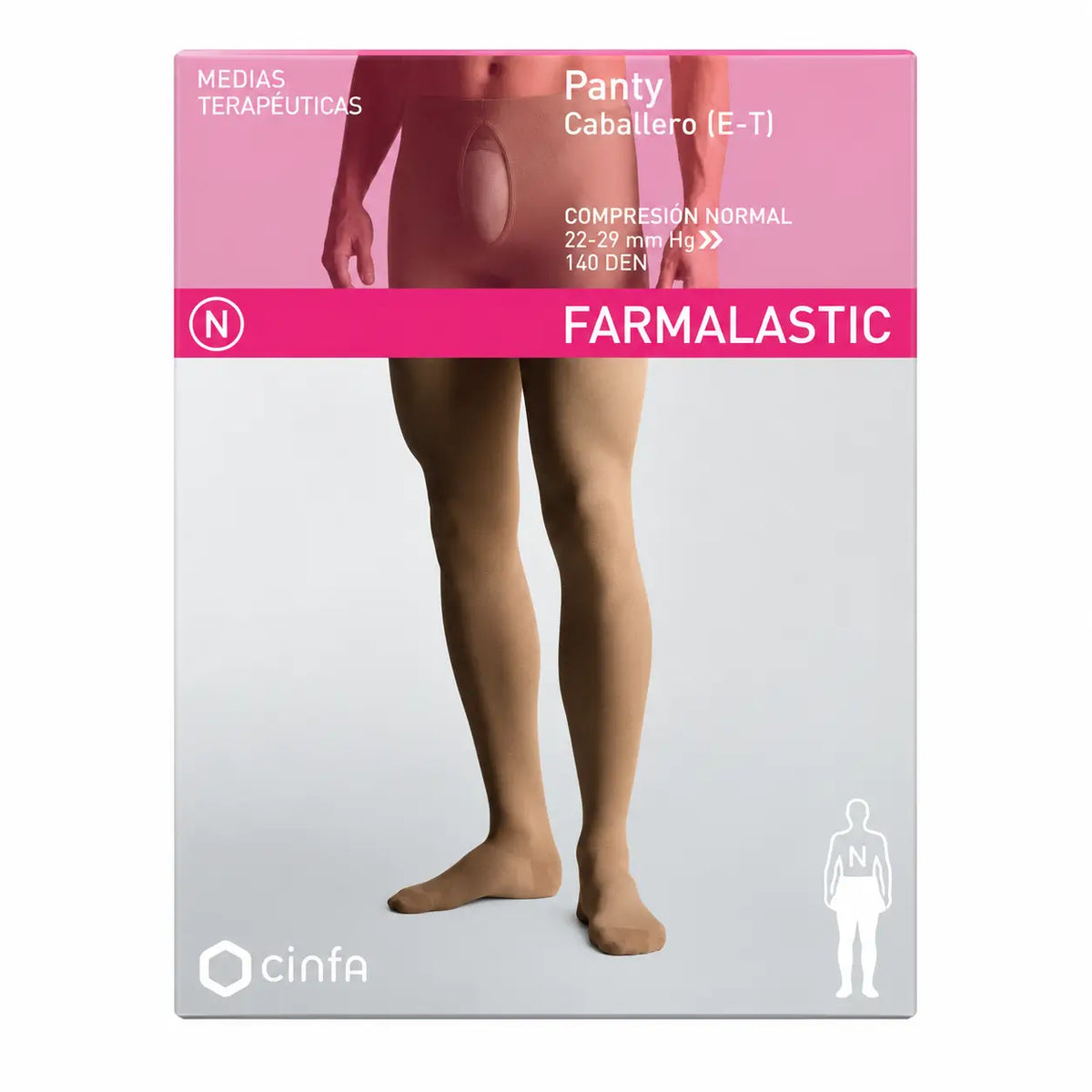 Farmalastic Herren-Kompressionsstrumpfhose Normal Compression, Größe XL