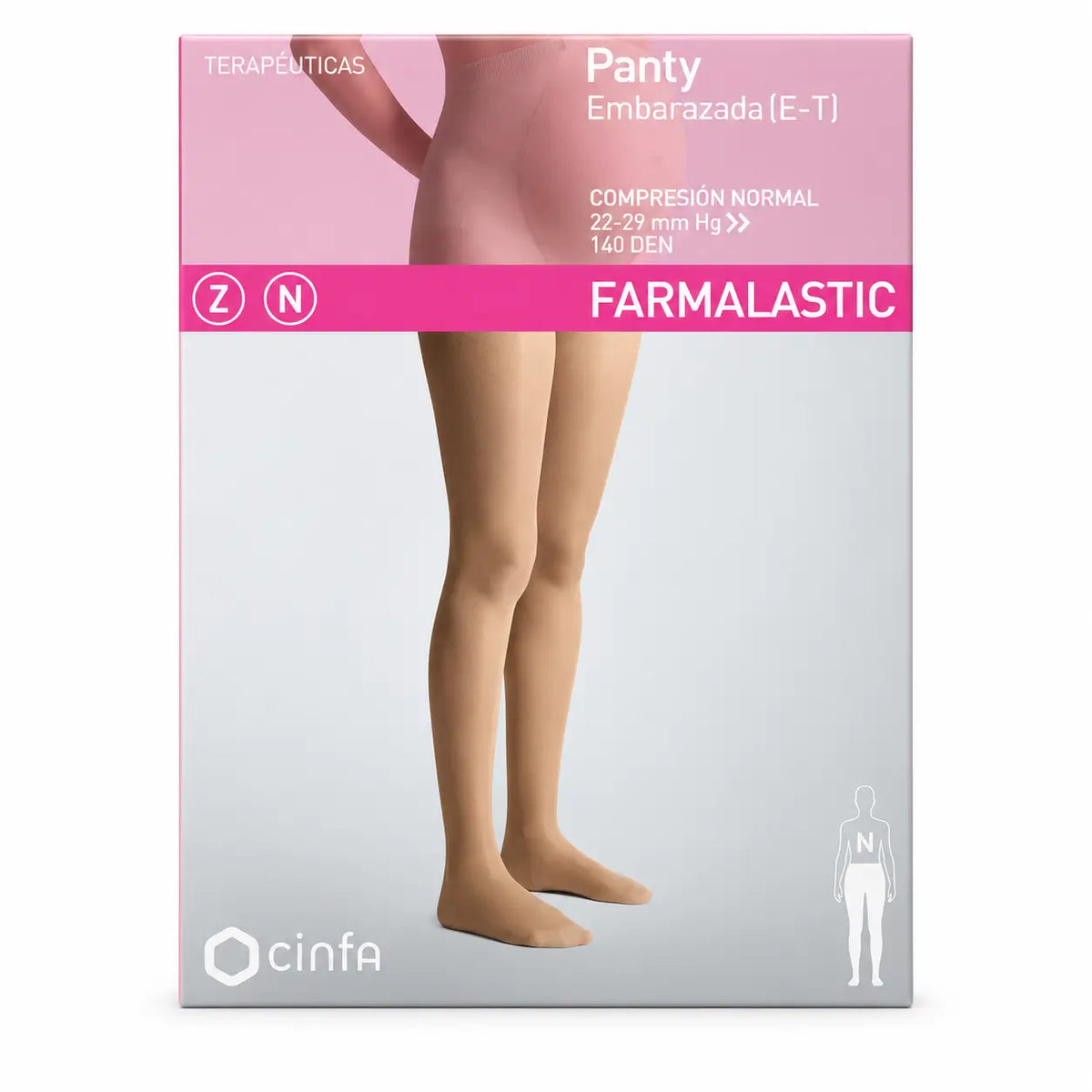 Farmalastic Compression Panty Normal Schwangere, Größe XL Schwarz