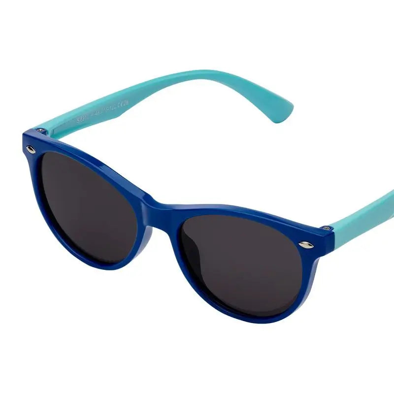 Farmamoda Polarisierte Oval-Sonnenbrille für Kinder Marine und Himmel Blau, 25 gr