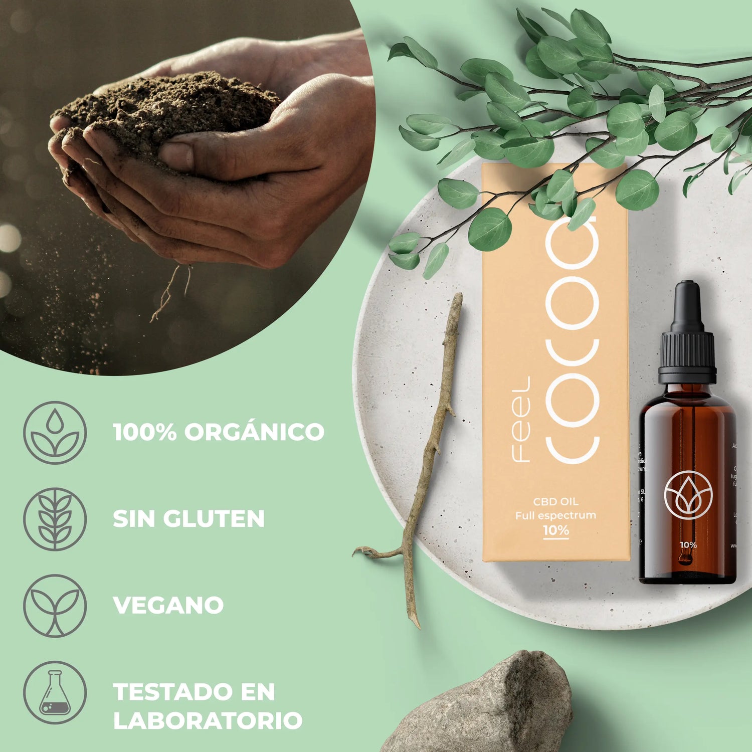 Gefühl Kakao Cbd Öl 10% Vollspektrum, 10 ml