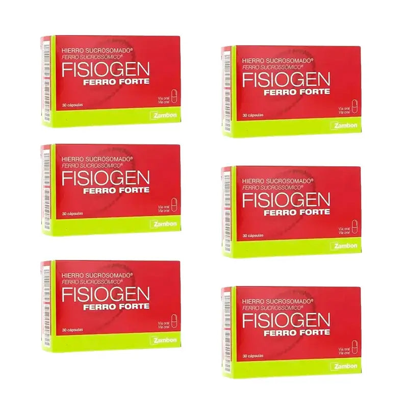 Fisiogen Ferro Forte, Packung 6 x 30 Kapseln