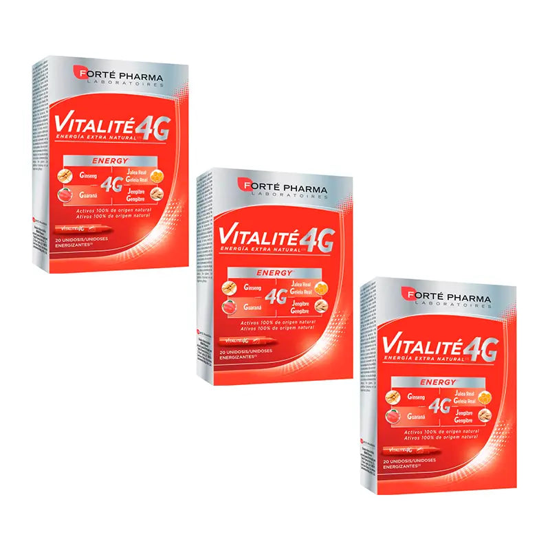 Forté Pharma Triplo Energy Vitalite 4 g,3 x (20 Einzeldosen x 10 ml)