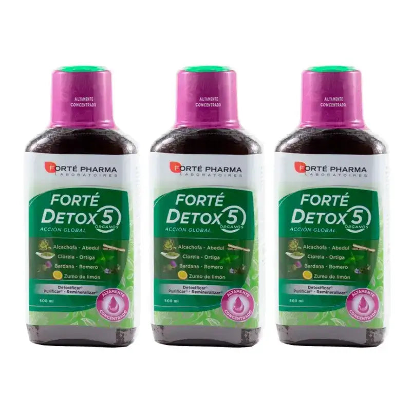 Forté Pharma Triplo Detox 5 Organe Globale Aktion 3 x 500 ml