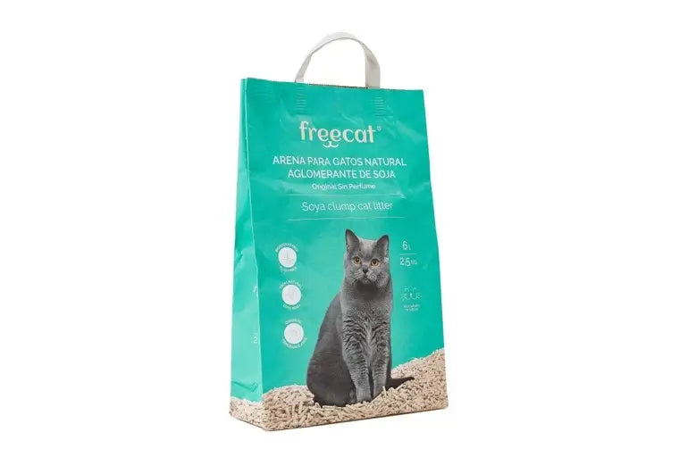 Freedog Natural Klumpendes Katzenstreu Soja Original, 6 Liter
