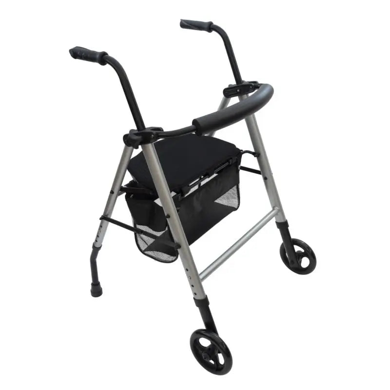 Garcia 1880 Aluminium Walker mit Vorderrädern und verstellbarem Sitz