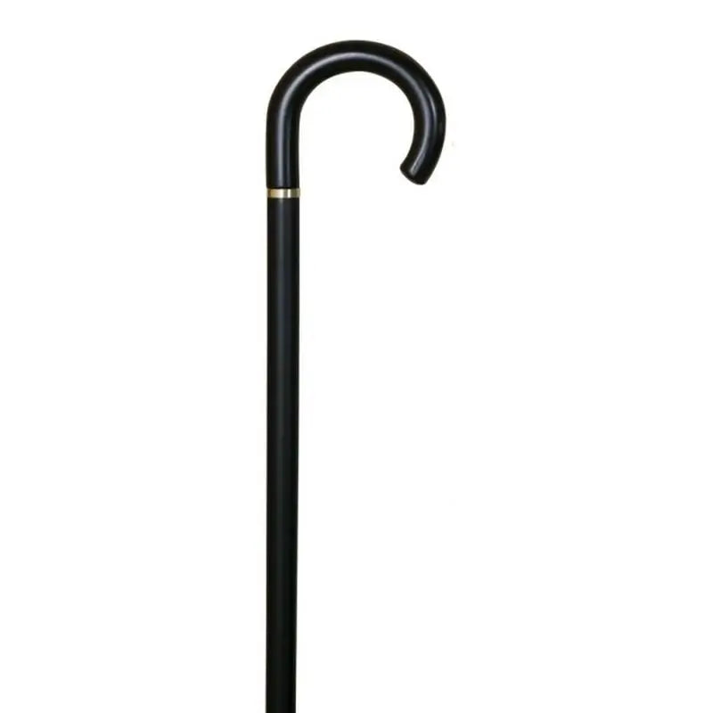 García 1880 Gehstock Schwarz, mit Ring und Gummi