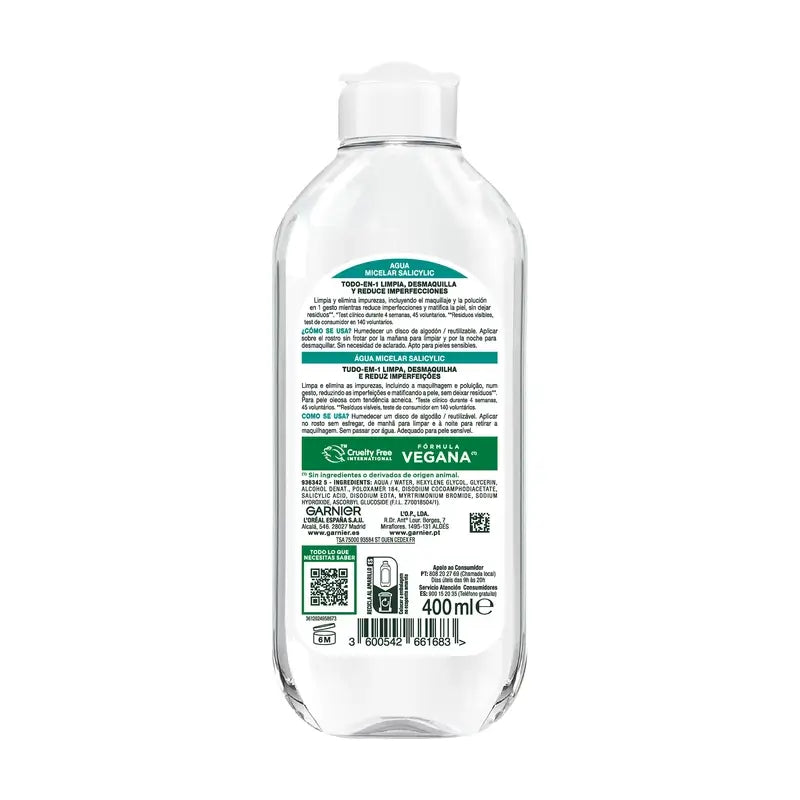 Garnier Gesichtsreinigungsprodukte Salizylisches Anti-Perfektions-Mizellenwasser , 400 ml
