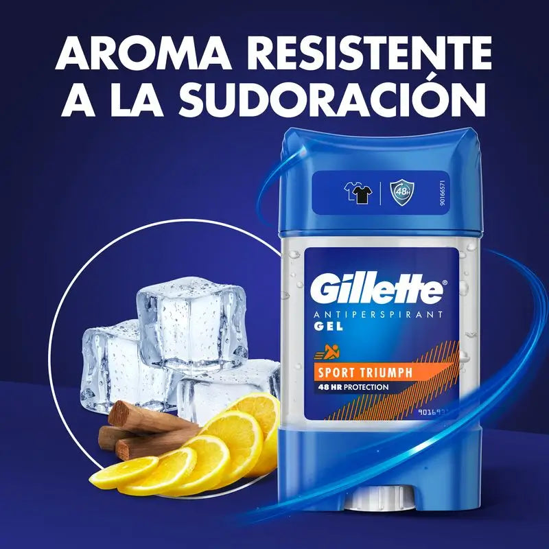 Gillette Deodorant Clear Anti-Schweiß-Gel Triumph Sport 70Ml
