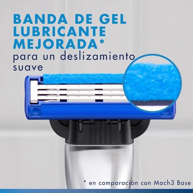 Gillette Mach3 Turbo Rasierer für Männer, 4 Stück.