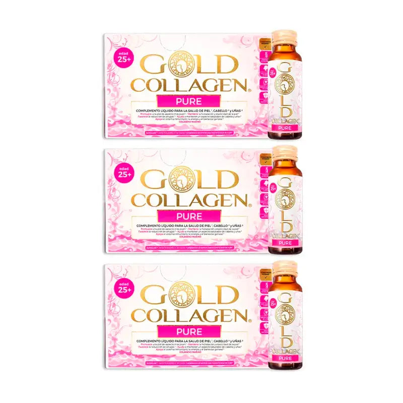 Gold Collagen Pur, Packung 3 x 10 Ampullen