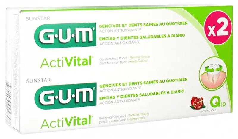 Gum Activital Duo Pack Gel Dentifrico 2X75Ml