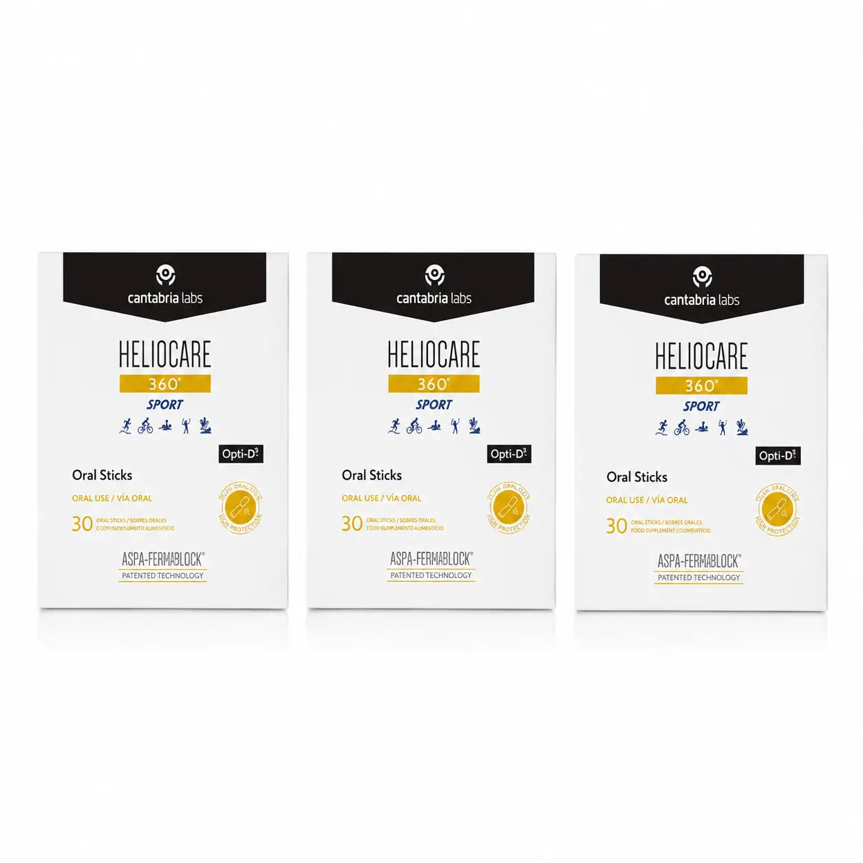Heliocare 360º Sportsun 30 Stäbchen Packung 3