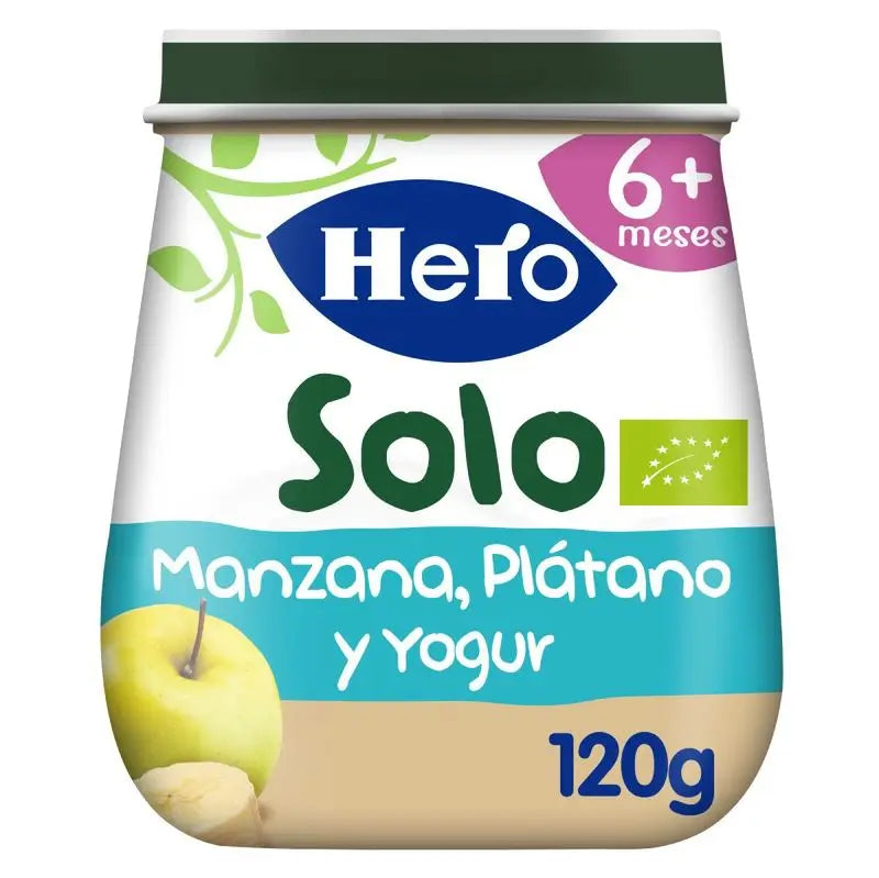 Hero Baby Eco Hero Soloyoghurt, Apple & Banana Jar 120Gr