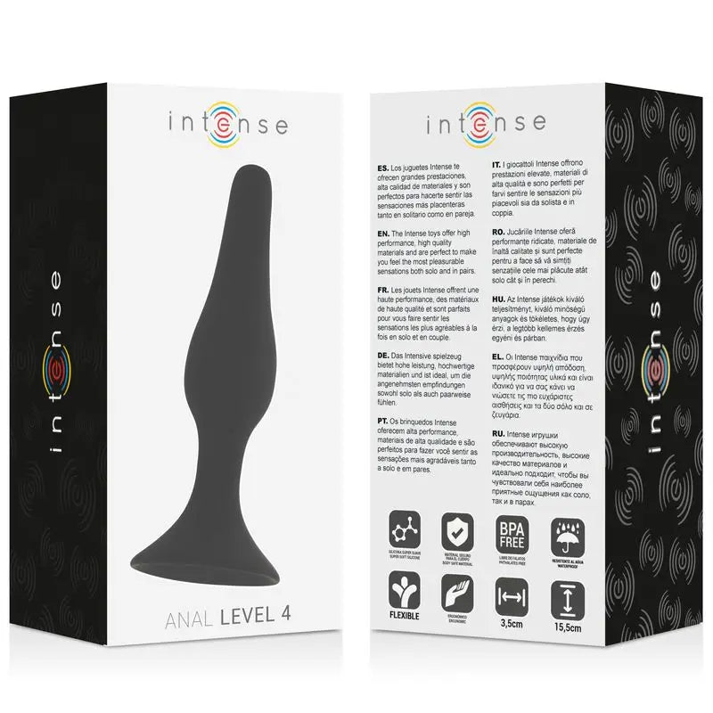 Intense Anal Toys Anal Level 4 15.5Cm Schwarz
